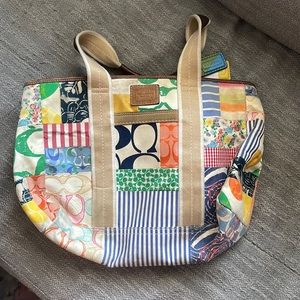 Patchwork coach purse